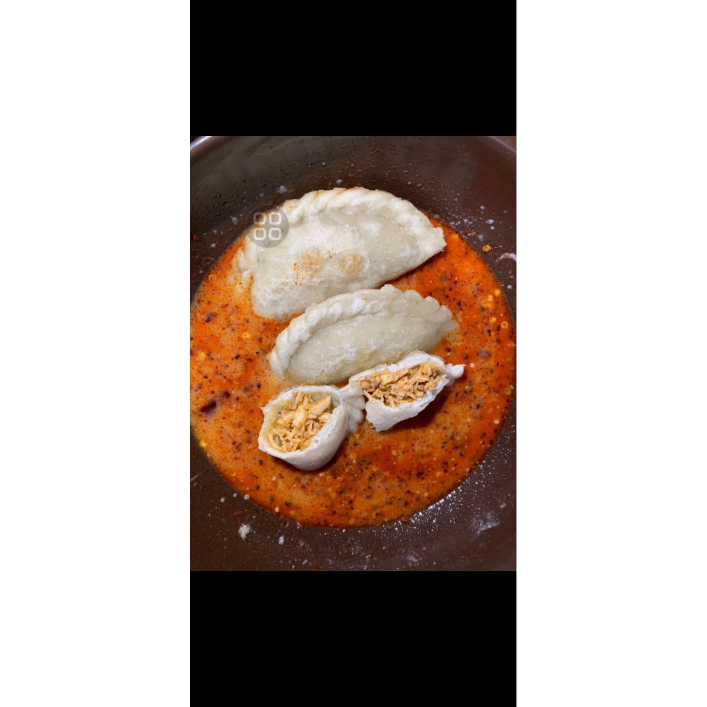 

cireng isi ayam suir kuah keju