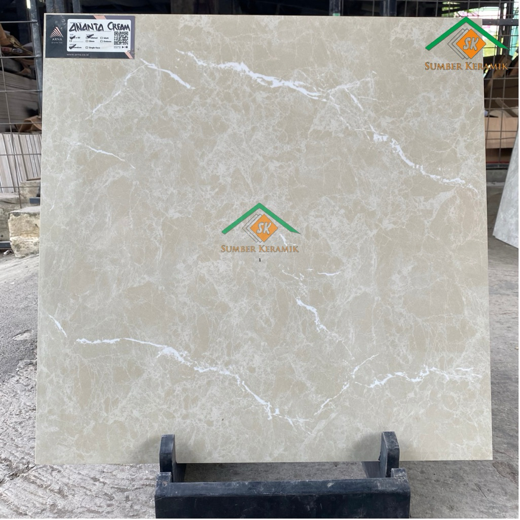 Granite lantai 60x60 Ananta cream | Arna | glossy