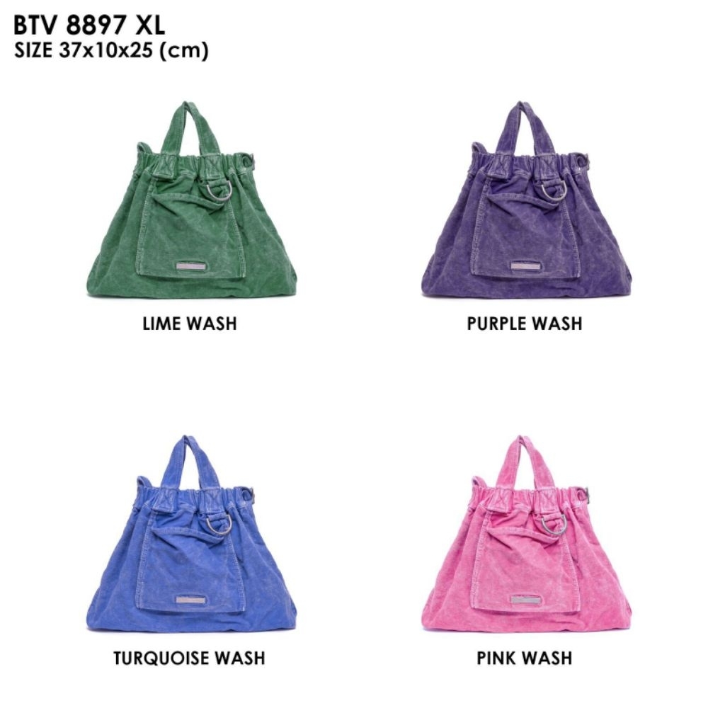 Woman Denim Wash Dumpling Bag XL Tas Selempang Wanita Tas Import