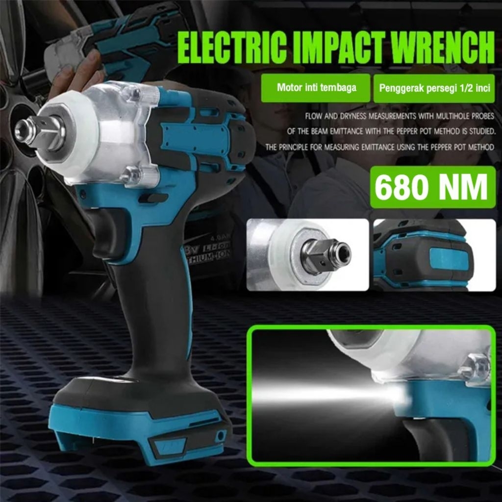 Reaim Cordless Impact Wrench impact baterai MESIN BOR UNTUK BAUT MOBIL impact Brushless