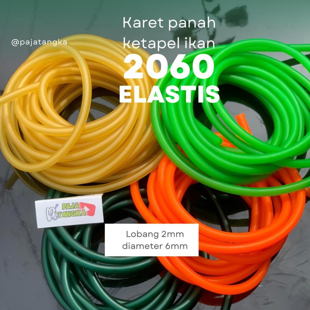 1m Karet Panah ikan 2060 tebal 6mm lobang 2mm ketapel ikan