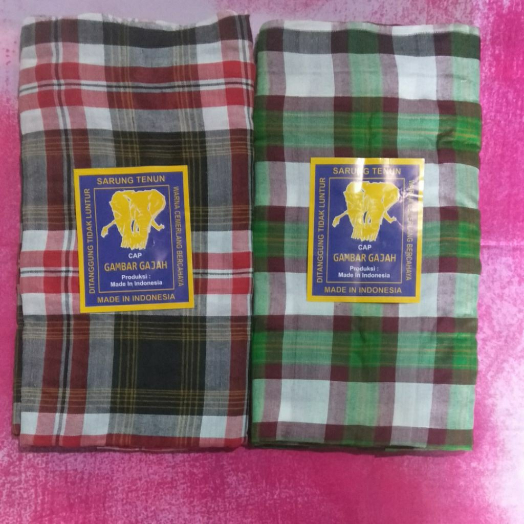 Sarung Tenun Cap Gambar Gajah Dewasa