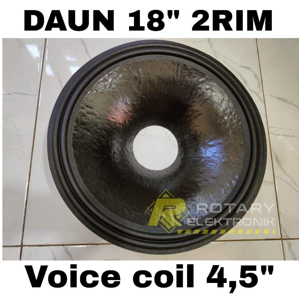 DAUN SPEAKER 18 INCH 18" 2RIM VOICE COIL 4,5INCH COATING TEBAL