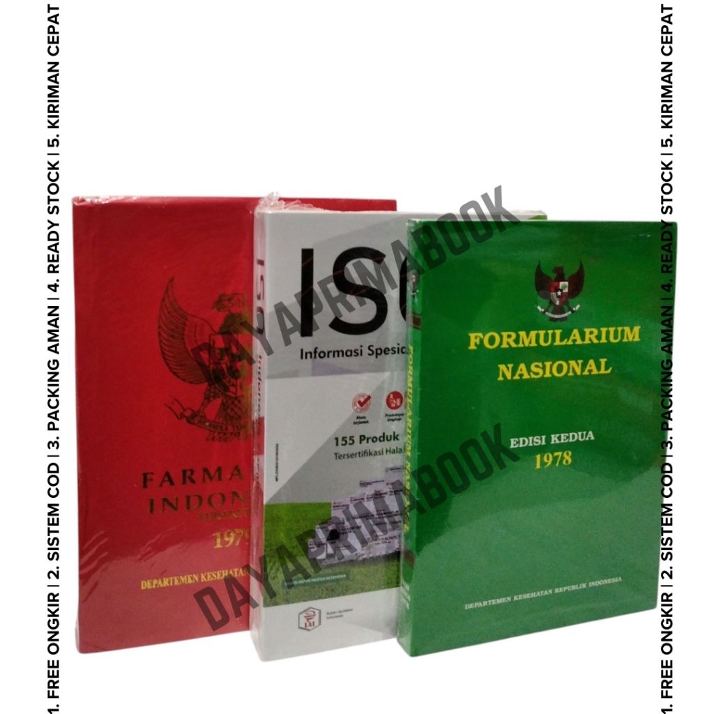 PAKET 3 BUKU FARMASI FI 3, ISO OBAT DAN FORNAS TERMURAH.