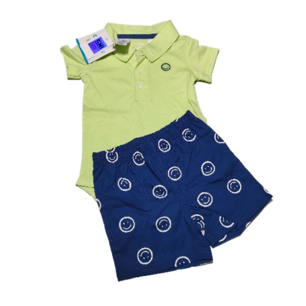 CARTER'S ORI SET ROMPER SMILE 9 BLN