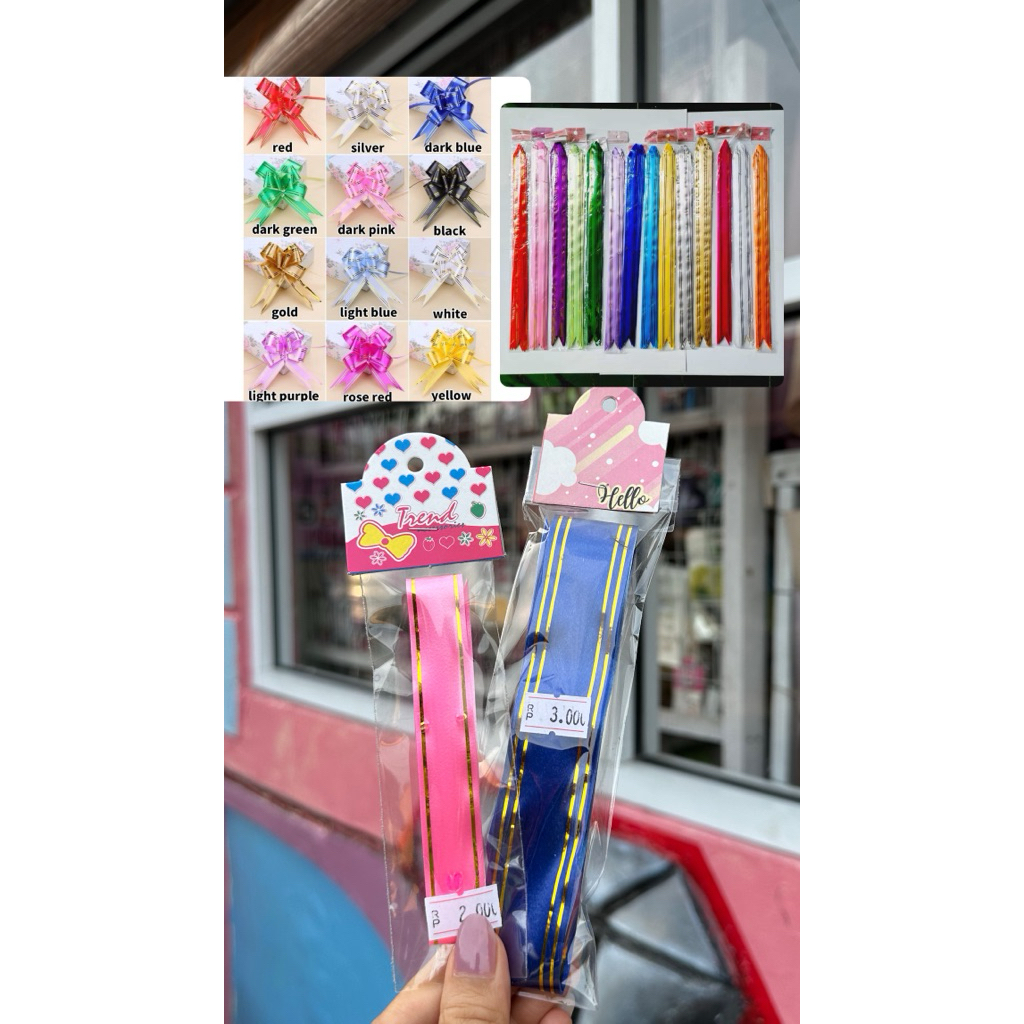 

Grosir Pita Serut / Pita Souvenir / Pita Tarik Murah / Pita tarik 30mm/20mm warna bisa req harga 1pcs