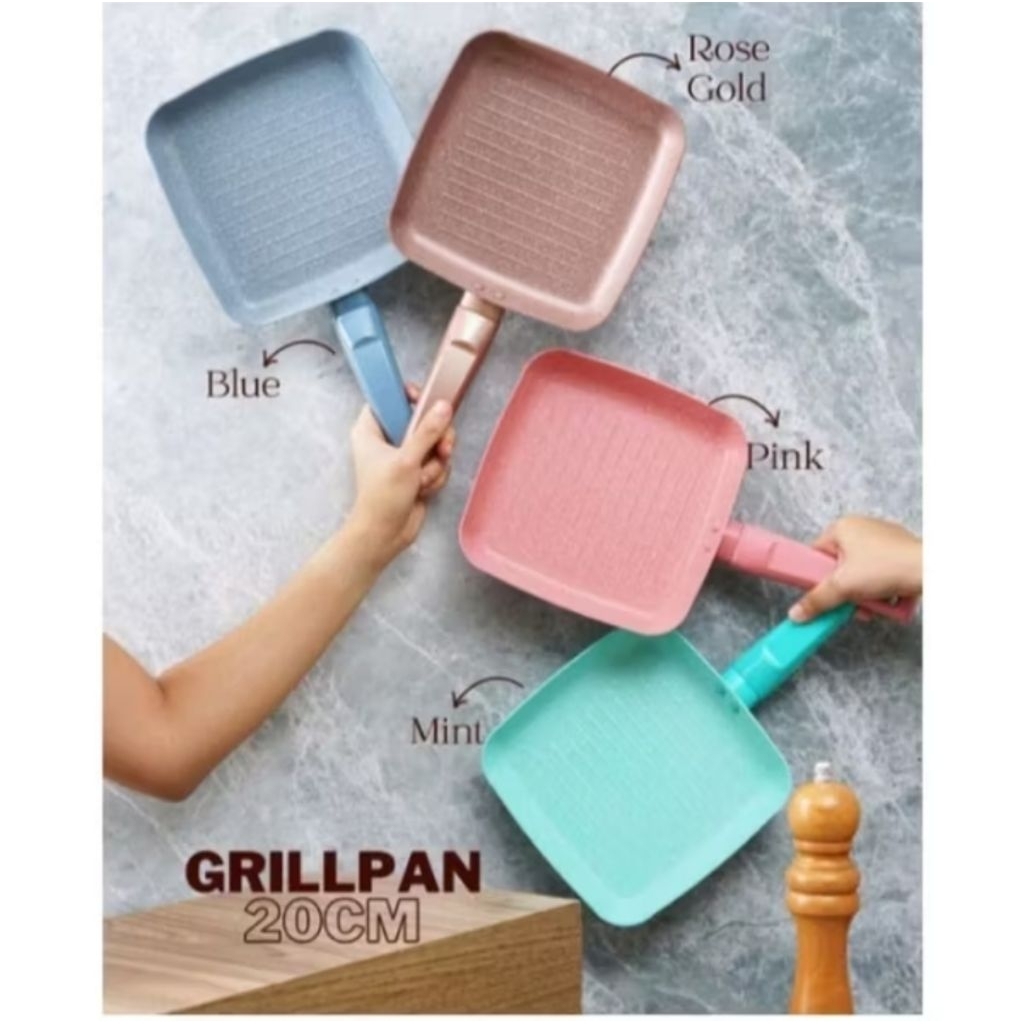 pero grill pan 20cm dan pero  tamagoyaki wajan telur omlet 15cm warna pink