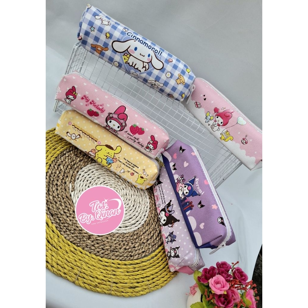 

Grosir (6 &12 pcs ) tempat pensil kotak pensil pouch dompet mini gantungan kunci