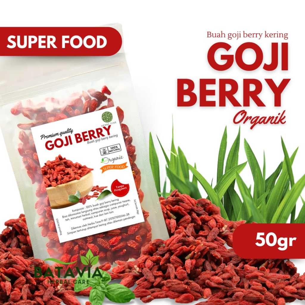

Goji Berry Organik Gojiberry Premium 50gr Kiche Kie Che Kici