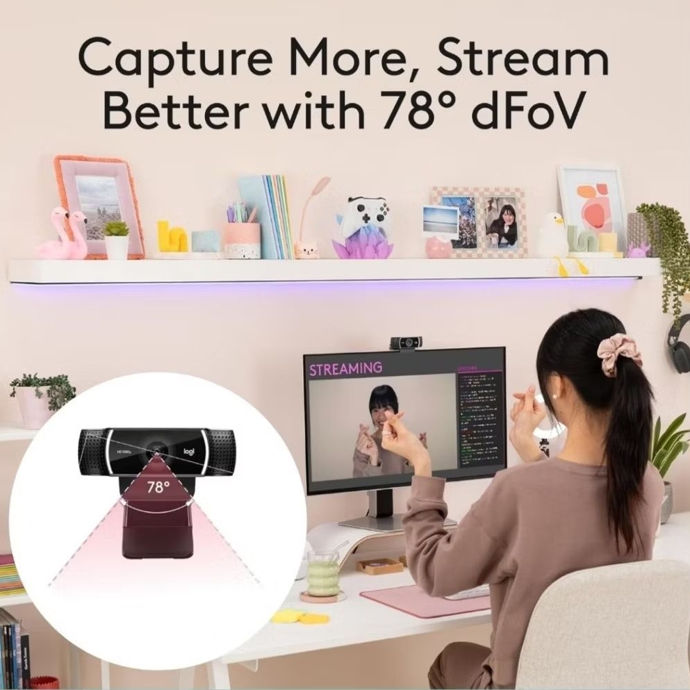 Logitech C922 Pro Stream Webcam 1080p HD with Tripod