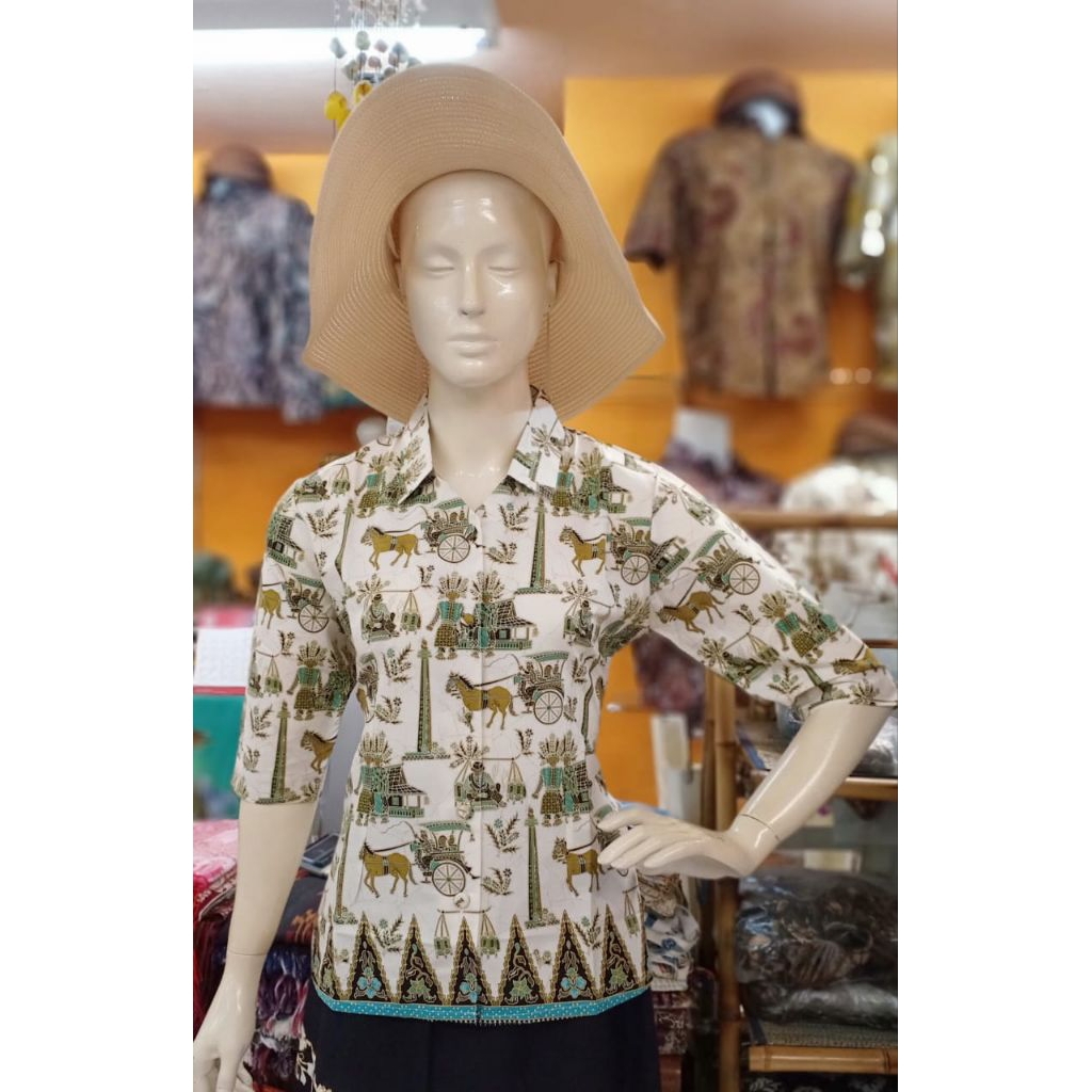 Bakul batik,Blouse batik wanita lengan 3/4