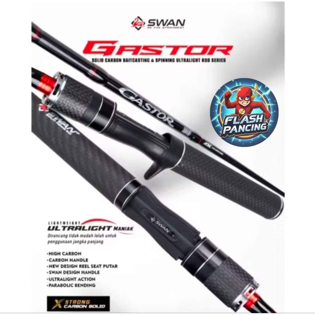 JORAN UL SWAN GASTOR 2-6lb CARBON SOLID (SPIN DAN BC)