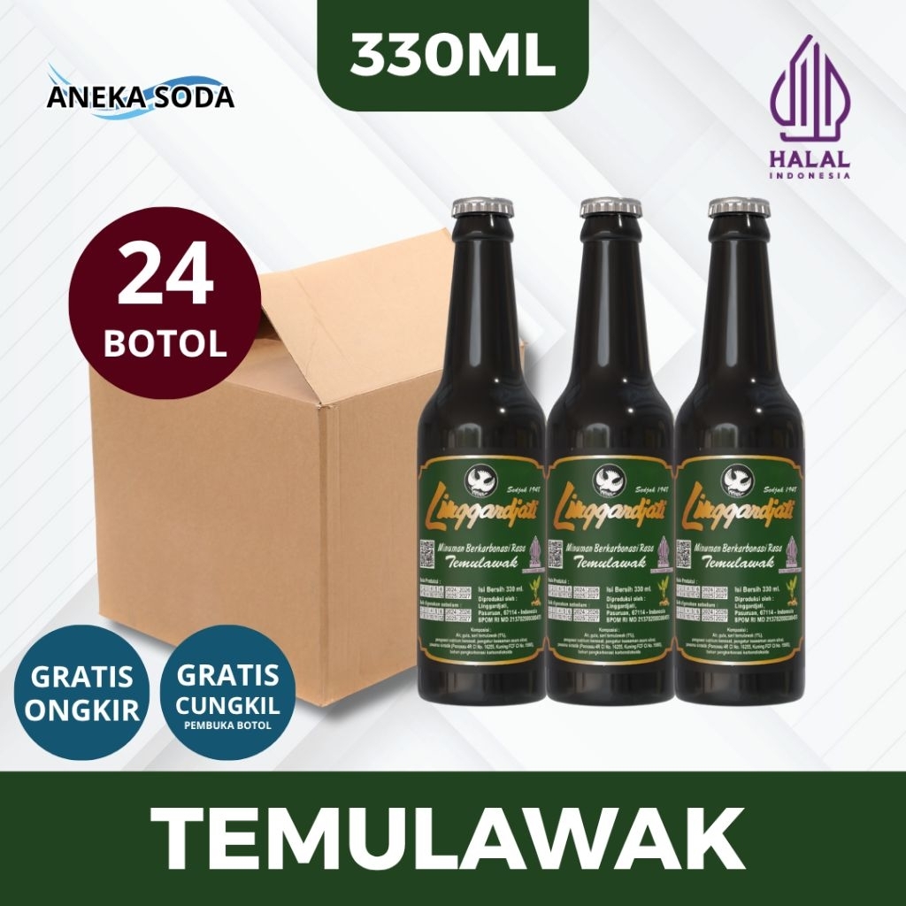 Limun Linggardjati Temulawak Grosir 330ml Halal Termurah (24 botol)