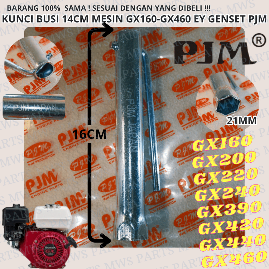 KUNCI BUSI 16CM SPANNER WRENCH SERBA GUNA MESIN HONDA GX160 GX200 GX220 GX240 GX390 GX420 GX440 GX46