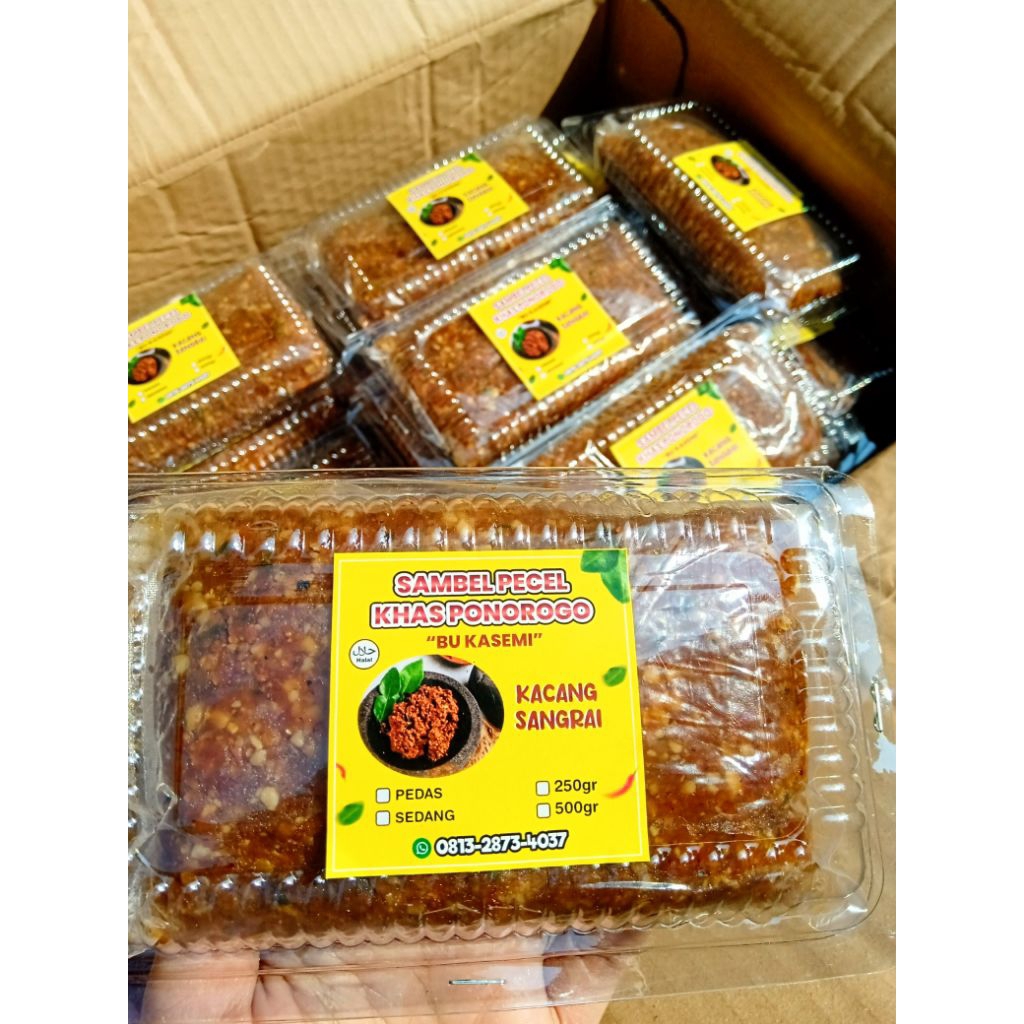 

SAMBEL PECEL KHAS PONOROGO BU KASEMI - SAMBEL KACANG SANGRAI TANPA MINYAK - SAMBEL PECEL ENAK & SEHAT - SAMBEL PECEL KEMAS VACUUM SEALER AMAN - SAMBEL PECEL KHAS INDONESIA - SAMBEL PECEL PEDAS & SEDANG - SAMBEL PECEL 250 GR & 500 GR - SAMBEL PECEL SANGRAI