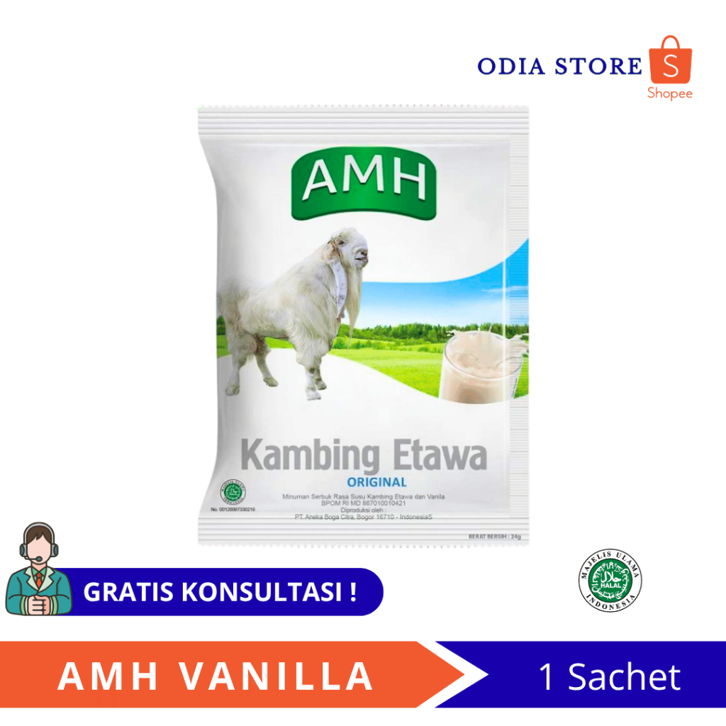 

Susu Kambing Etawa rasa VANILLA AMH Sachet Kaya Nutrisi untuk Kesehatan Tulang dan Pencernaan