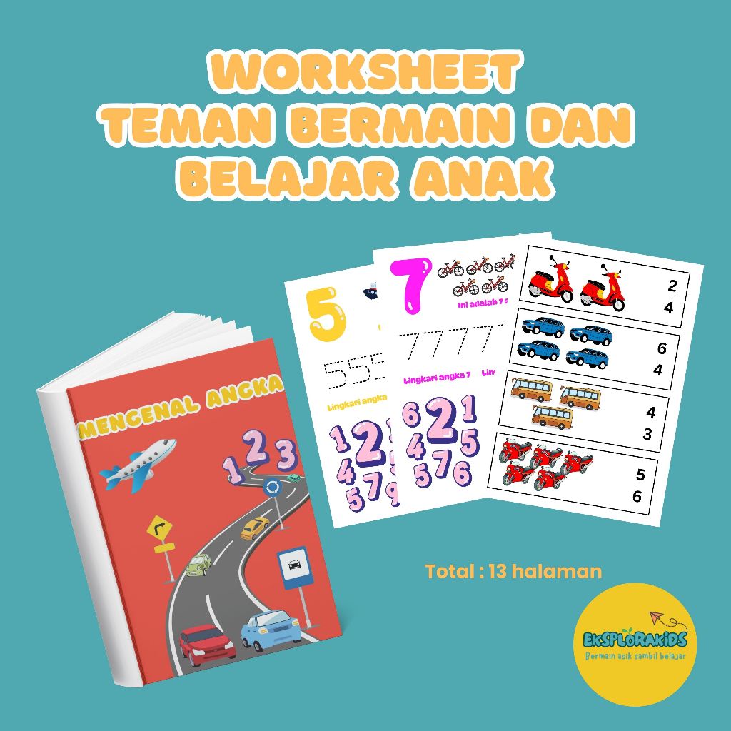 

(SUDAH DICETAK) Worksheet Anak Buku Mengenal Angka Usia 1-2 tahun