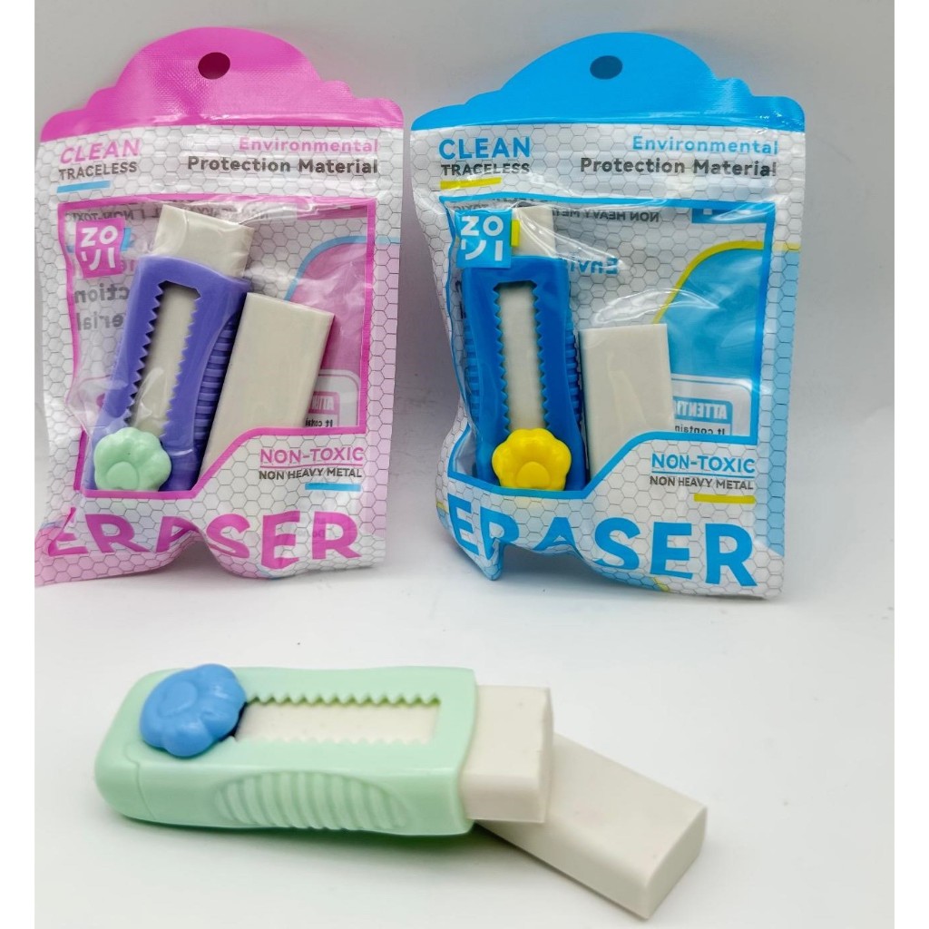 

Penghapus Pensil Mekanik Geser Set + Isi Ulang Mechanic Eraser