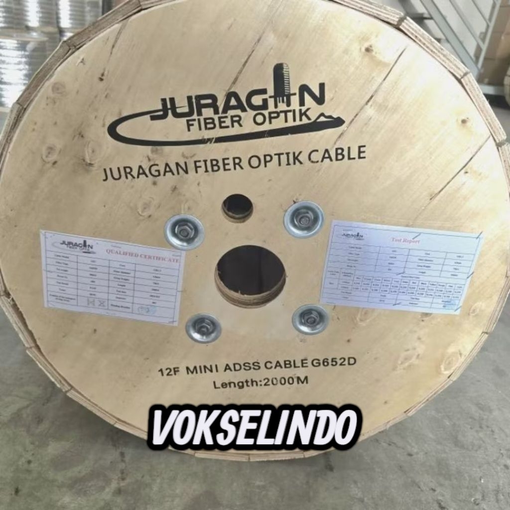 Mini Adss 12 core - 24 core 2 tube / kabel ku mini adss singlemode type G 652 D 2000 m