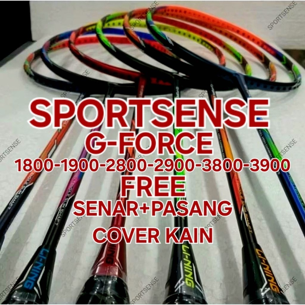 Raket Badminton Bulutangkis Lining Li Ning Li-Ning Gforce G Force 1800 1900 2800 2900 3800 3900 plus
