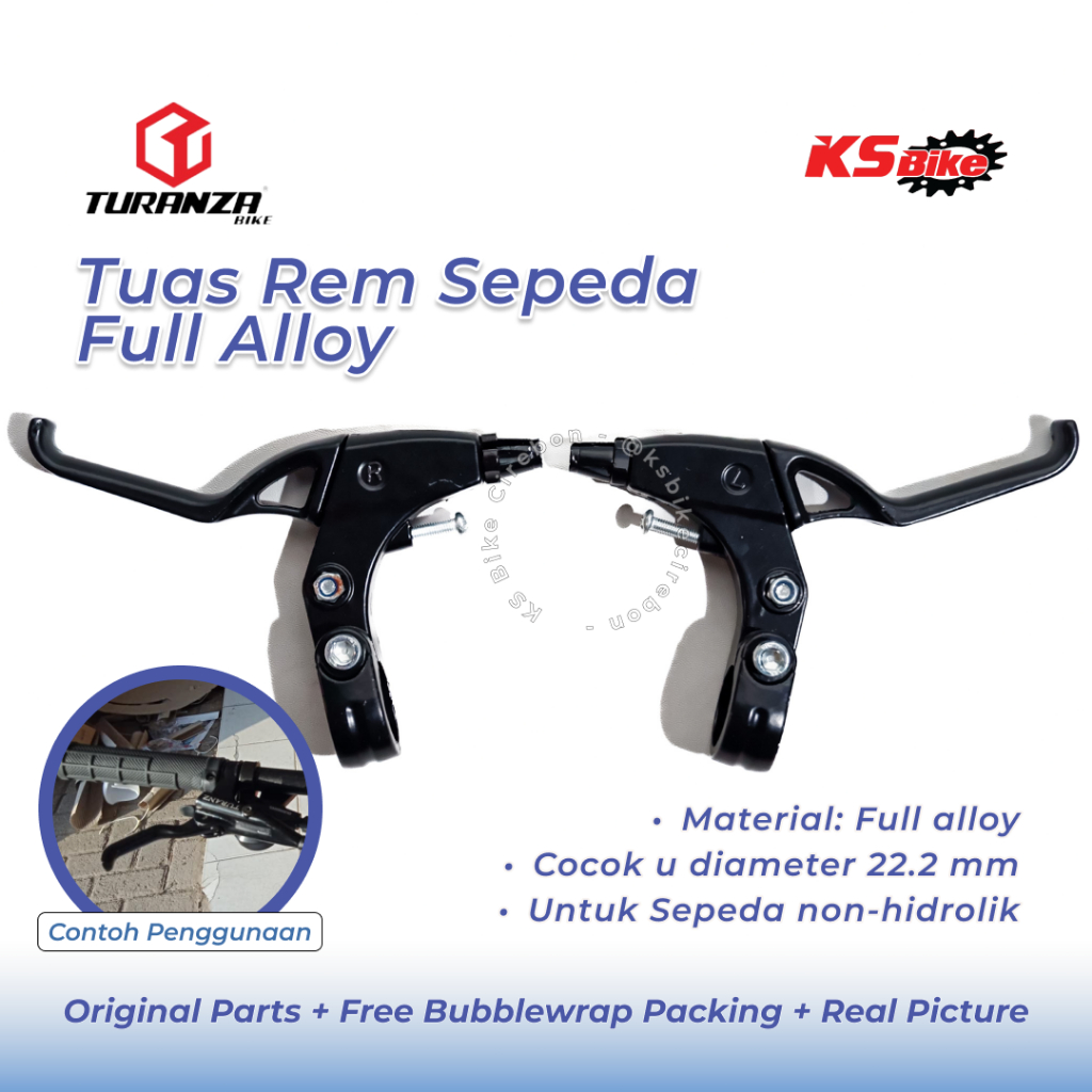 Handle Rem Sepeda Full Alloy Turanza – Tuas Rem Depan Belakang Universal Brake Lever Rem Cakram V Br