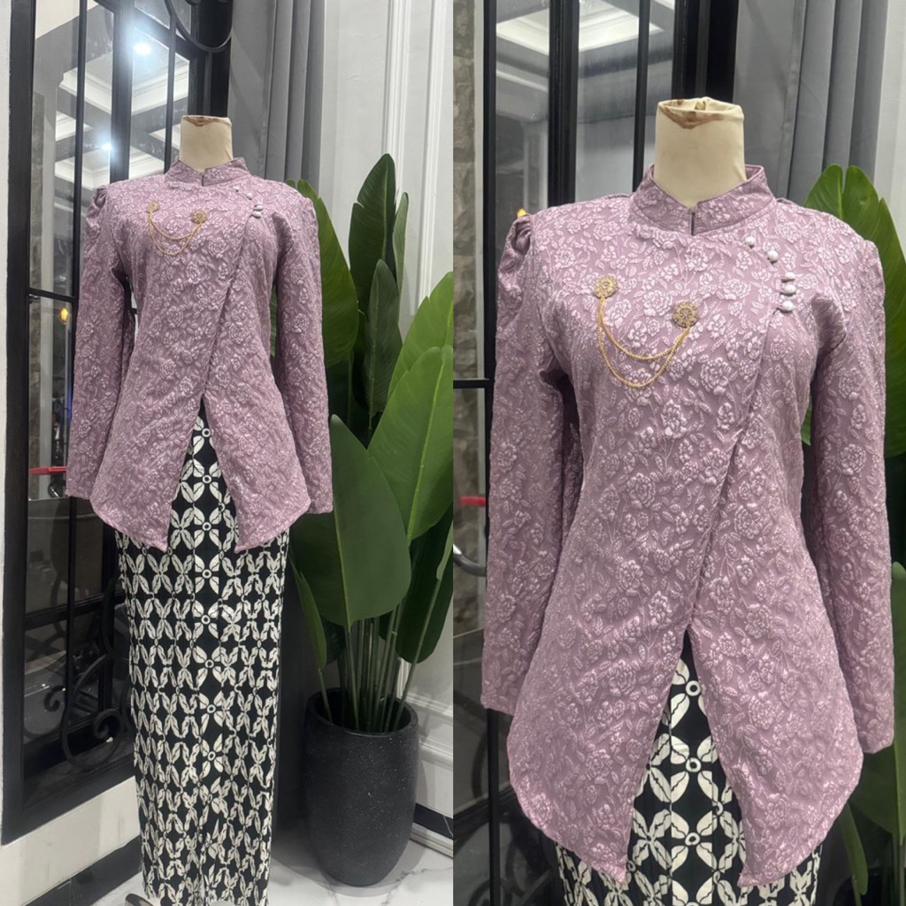 Permata Olshop / Kebaya Janggan Jaguard Modern / Kebaya Kondangan / Kebaya Modern / Kebaya Wisuda / 