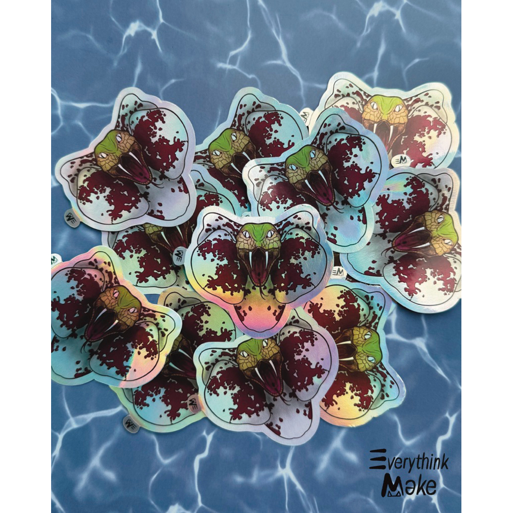

ular orchid - sticker vinyl hologram