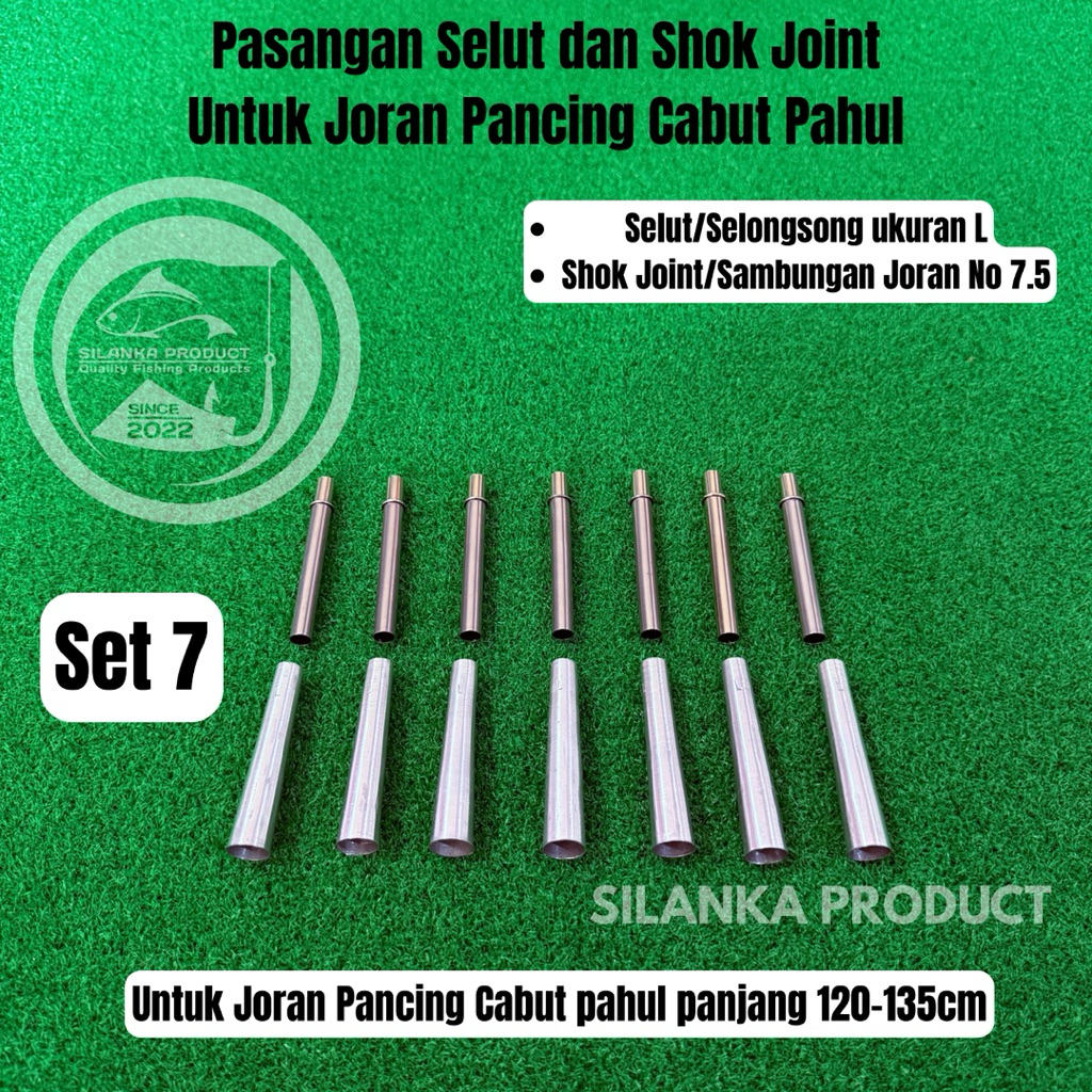 Sepasang Selut dan Shok joint Untuk Joran timbang Cabut pahul