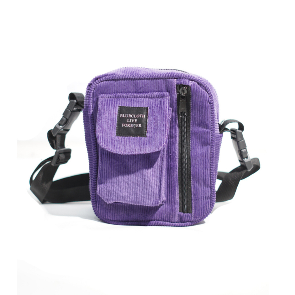 blurcloth - pouchbag / slingbag / tas selempang corduroy - forever unisex purple