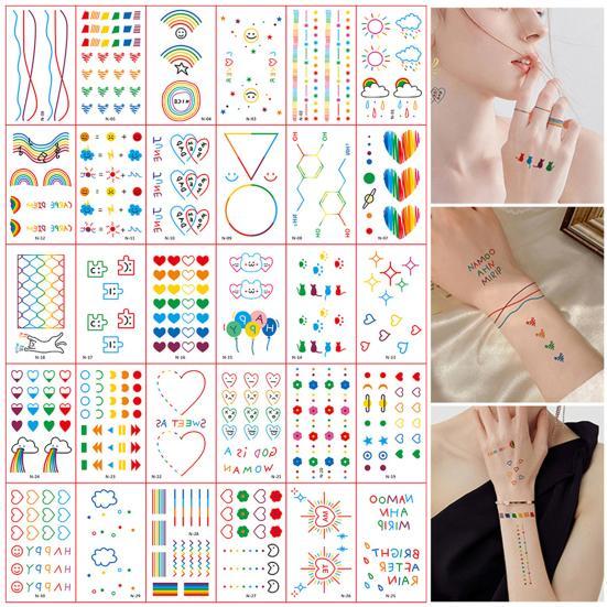Anneui Temporary Tattoo Hyuna Sticker Tato Temporer Cute Kawaii Color Tattoo Kpop Korea Blackpink Tw