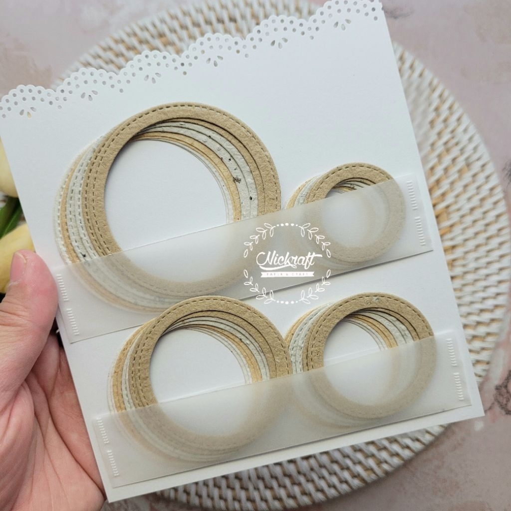 

DIE CUT JOURNAL SCRAPBOOK HIASAN KERTAS CLASSIC CIRCLE FRAME SET KERTAS DAUR ULANG