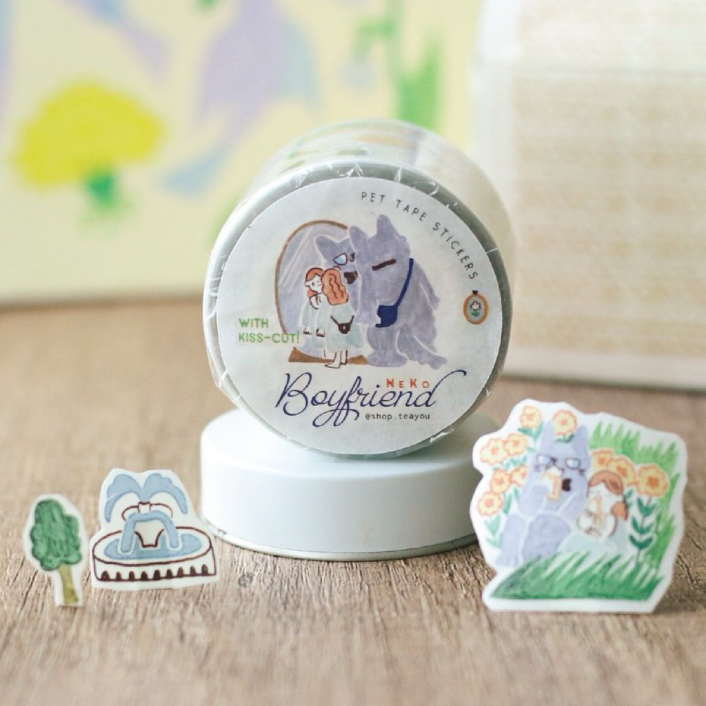 

Teayoushop Neko Boyfriend Vol 1 & 2 Sticker Kiss Cut PET Tape
