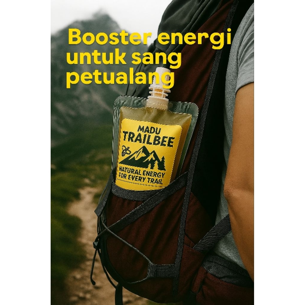 

Madu Pendaki dan stamina Trailbee kemasan pouch praktis