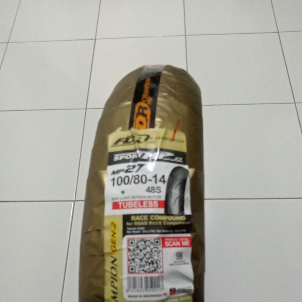 BAN FDR SPORT MP 27 90/80-14 MP27 RACING TIRE SOFT COMPOUND TUBELESS BAN SATUAN