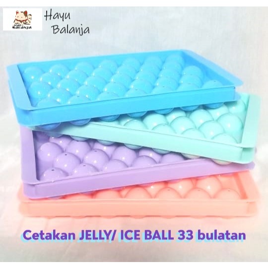 Cetakan Jelly Bulat 33 Lubang Es Batu Bulat Besar Ice Cube 33 Grid Cetakan Jelly Ball Viral Bulat 33