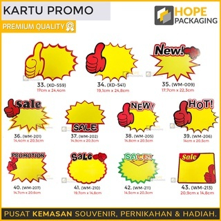 

[Per 5PCS Kartu ] Kartu Promo Toko / Kertas Harga Promo / Kartu Promosi