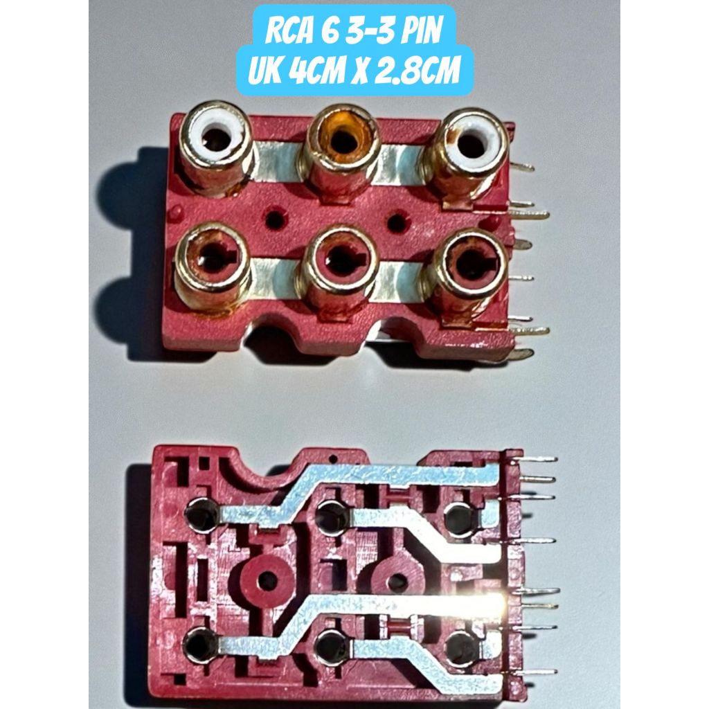 Socket RCA 6 PIN Bell Soket 6pin / Lubang RCA Segi 6 Pin Tancap PCB