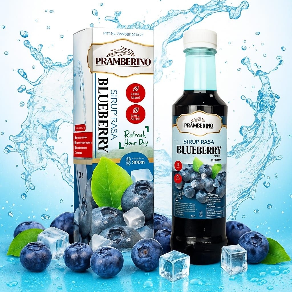 

Isi 2 Lebih Hemat Sirup Rasa Buah Blueberry Pramberino 350 ml