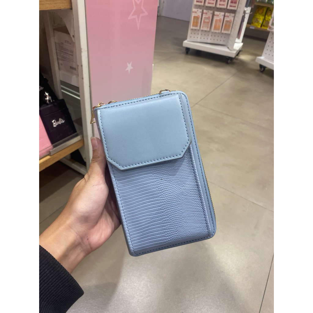 Miniso - Animal Print Crossbody Phone Bag (Blue)