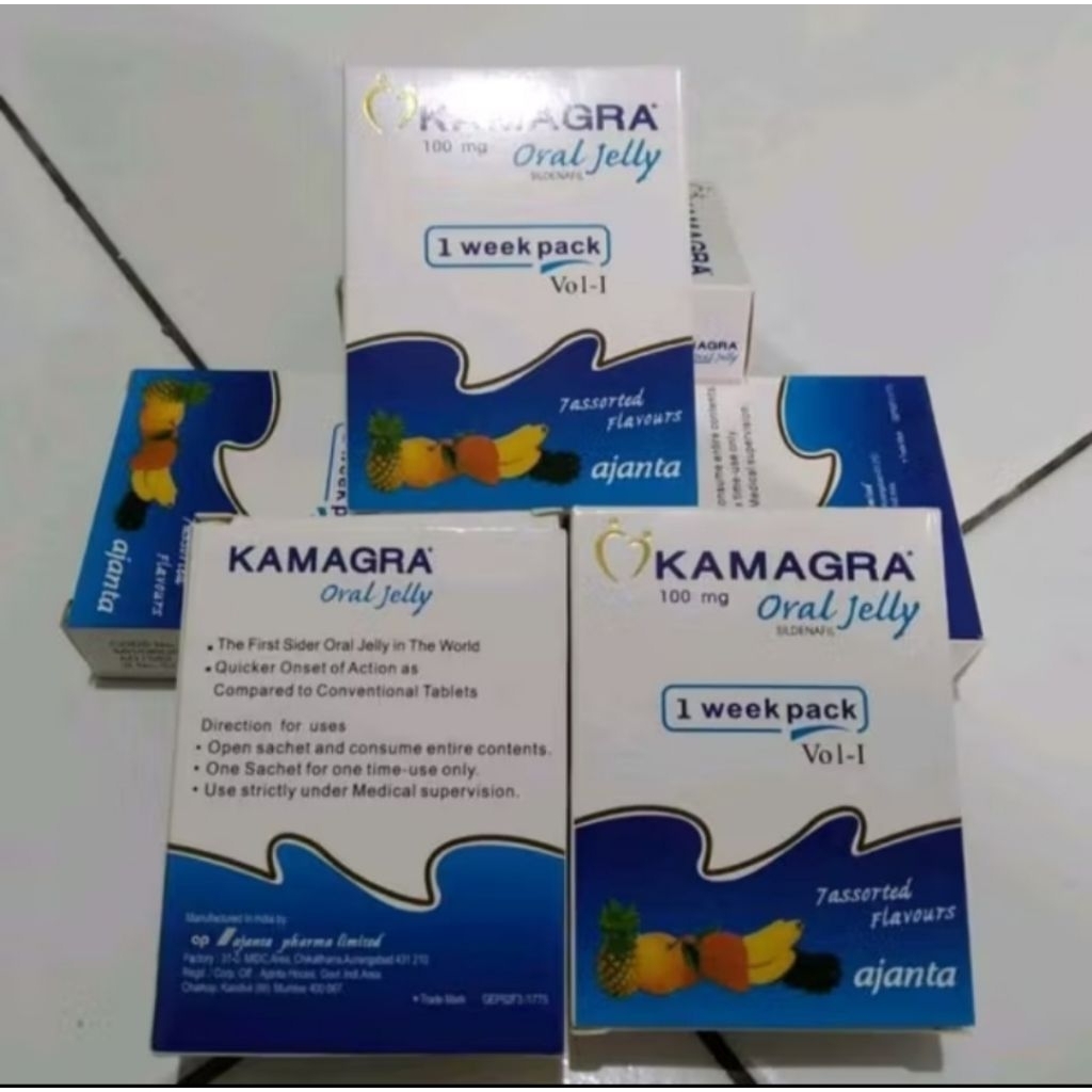 Kamagra Oral Jelly 100 mg . 7 Sachets Original