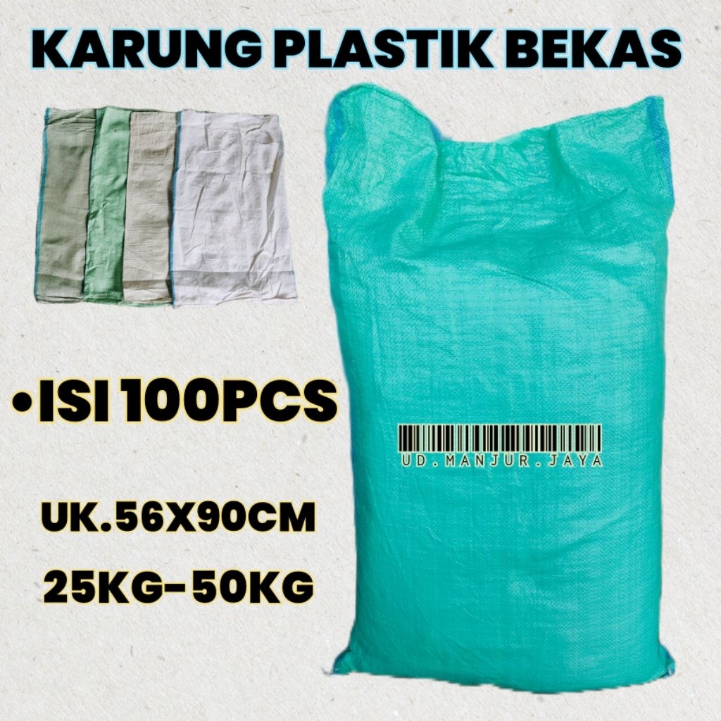 Karung plastik bekas RASA BARU (ISI 100PCS) ukuran.56x90cm | karung 50kg