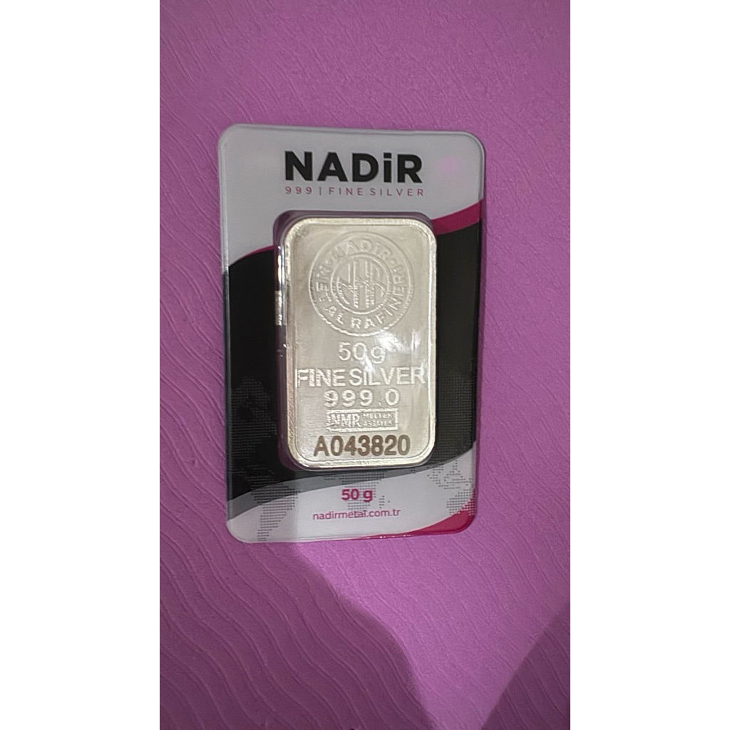 finesilver perak 50 gr nadir card
