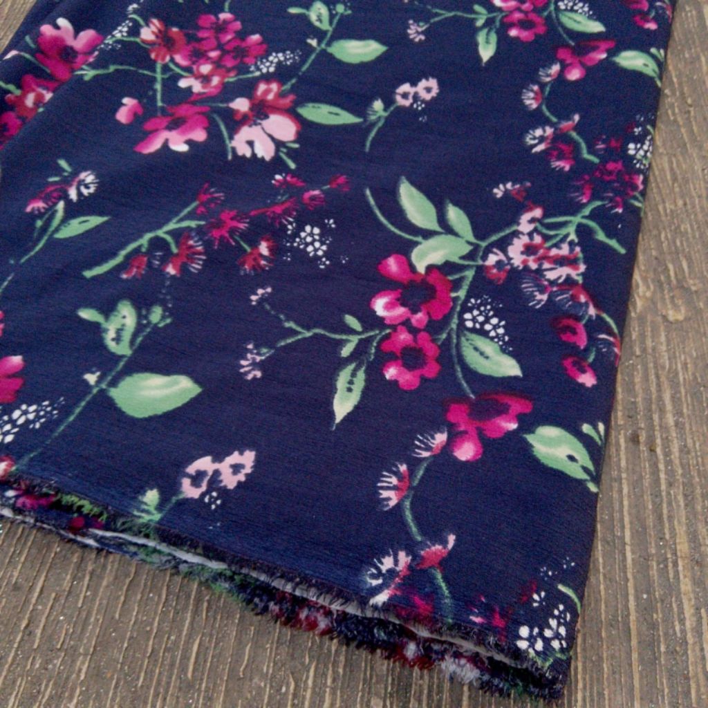 Kain Ceruty Premium Biru – Lembut dan Halus untuk Gamis & Baju Pesta (Harga Kain Per½ Meter)