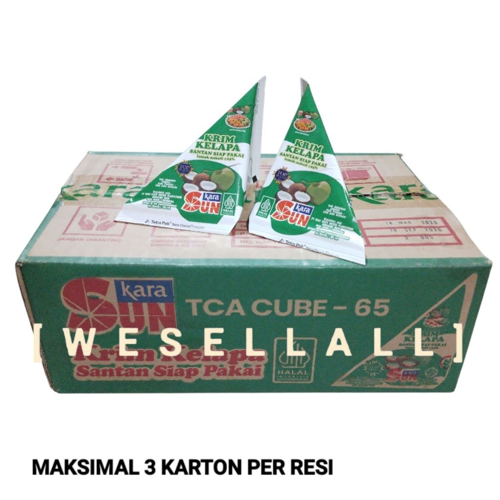 

Sun Kara Santan Siap Pakai PER KARTON Isi 36 Pcs @ 65 ml | 0003MPC