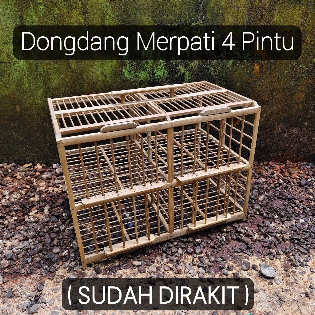 Dongdang Jemur Merpati 4 Pintu Full Bambu Tua Sudah Dirakit Termurah