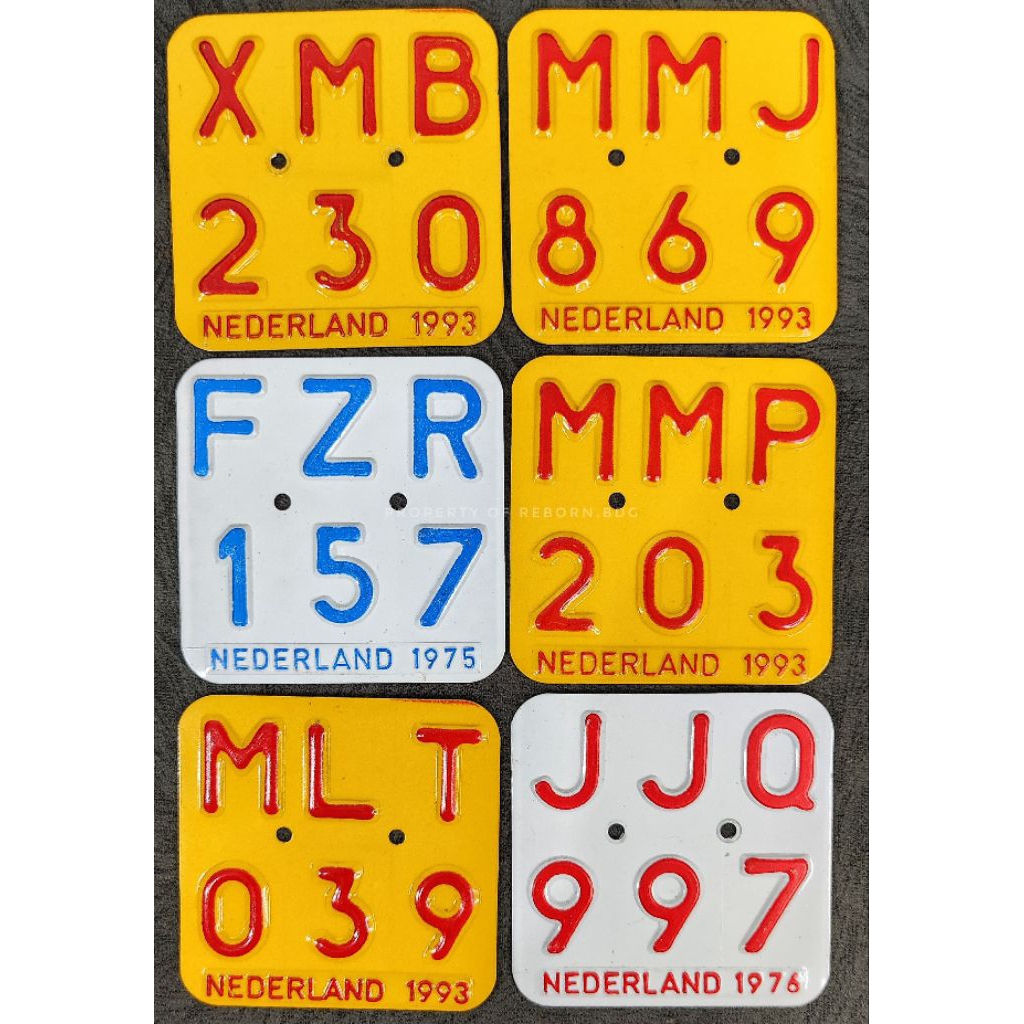 Plat nomor sepeda belanda vintage klasik