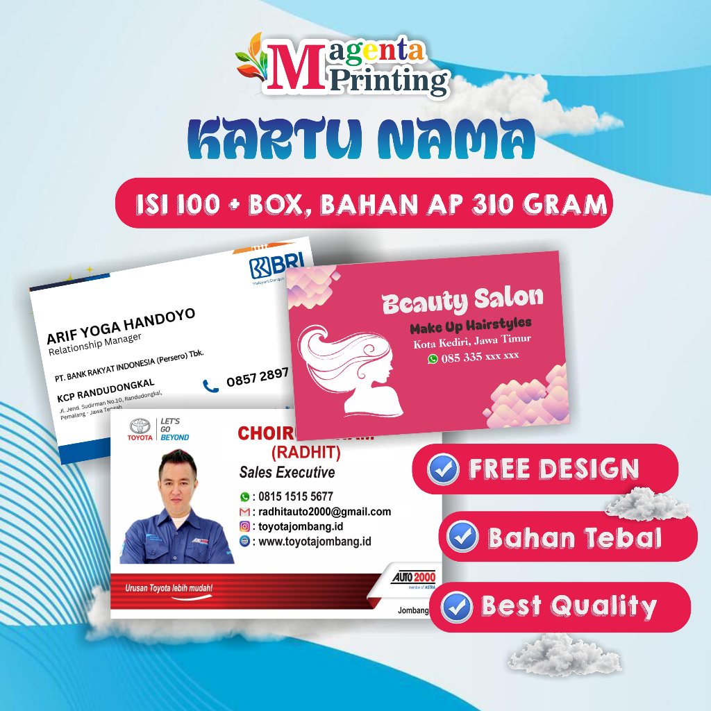 

Kartu Nama Bisnis 260 gram artpaper free box