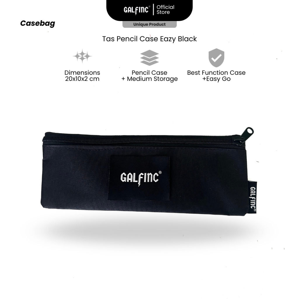 

GALFINC TAS PENSIL CASE EAZY BLACK MULTFUNGSI