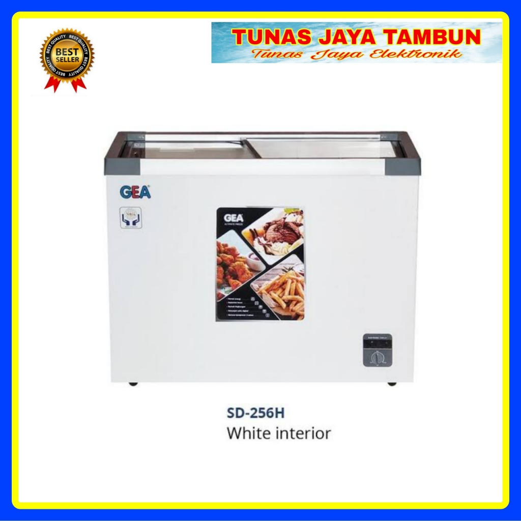 GEA CHEST FREEZER SLIDING SD 256 H / BOX FREEZER GEA KACA 301 LITER / GEA SD-256H