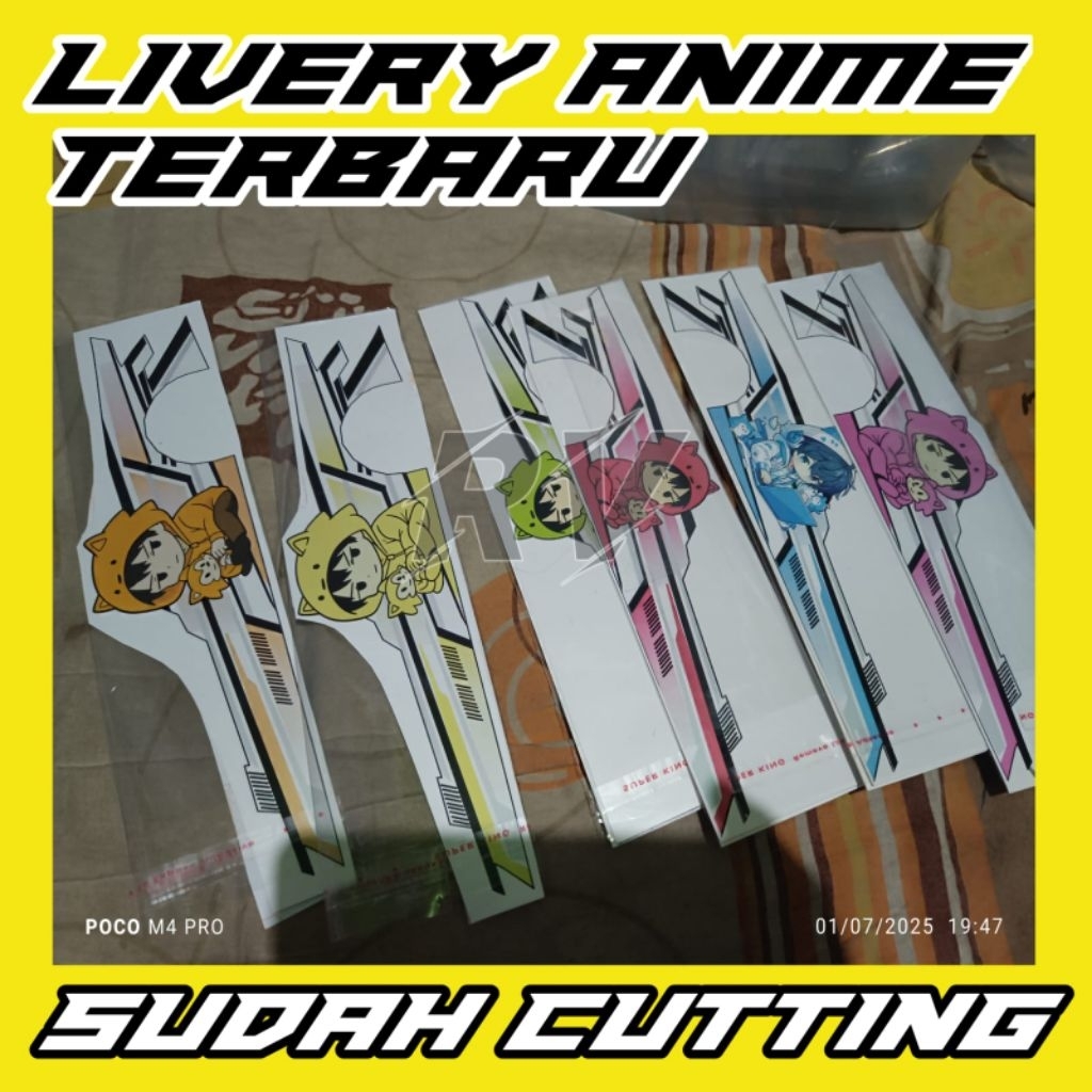 Sticker Livery anime miniatur bus rkc